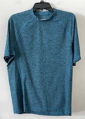 Lands End Men’s M Teal Blue Quick Dry Lightweight Active Short Sleeve T Shirt