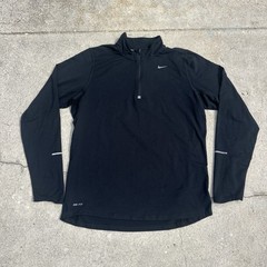 Nike Running Men’s Size Medium Black Element Dri Fit 1/4 Zip Pullover 717404-010