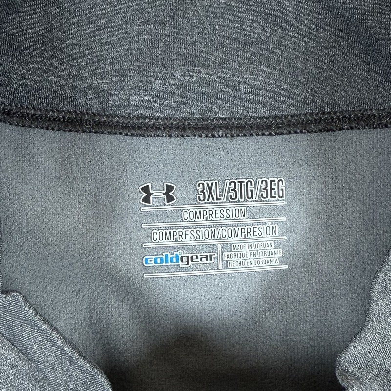 Under Armour Men's 3XL Gray Coldgear Fleece Compression Shirt Long Sleeve gallery