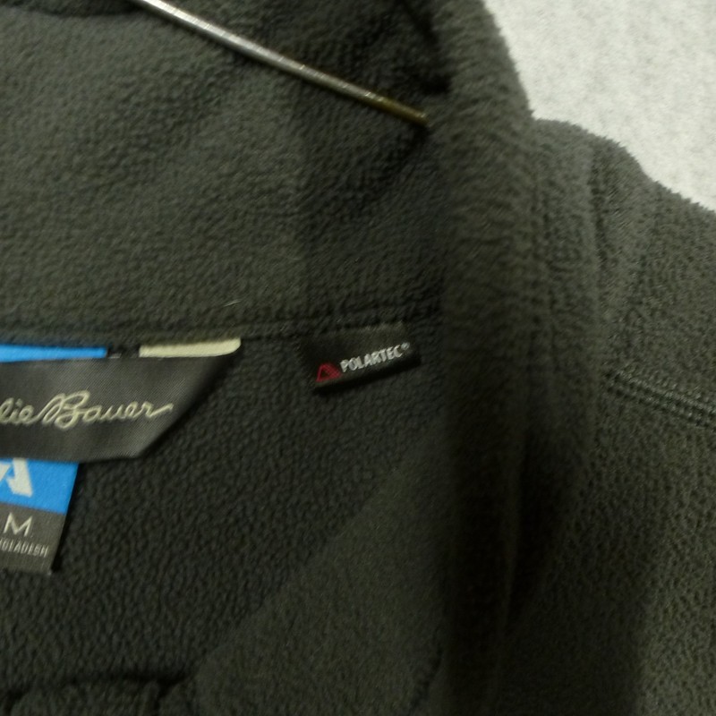 Eddie Bauer Pullover Mens Medium Gray Polartec Fleece Half Zip First Ascent gallery