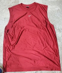 ULTRA RARE 1993 NIKE CENTER SWOOSH RED SHIMMER BASKETBALL TANK TOP MEN’S SZ 2XL