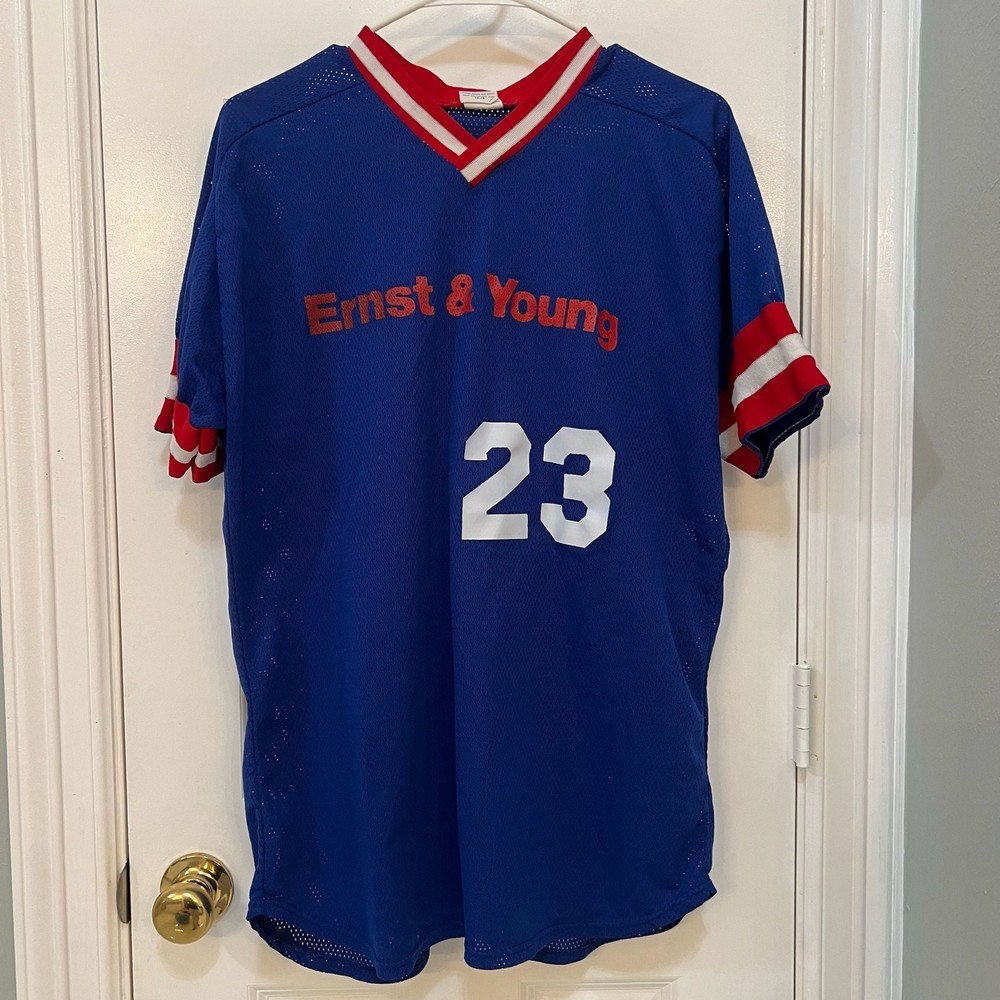 Vintage Empire Sporting Goods Ernst & Young Mesh Jersey Number 23