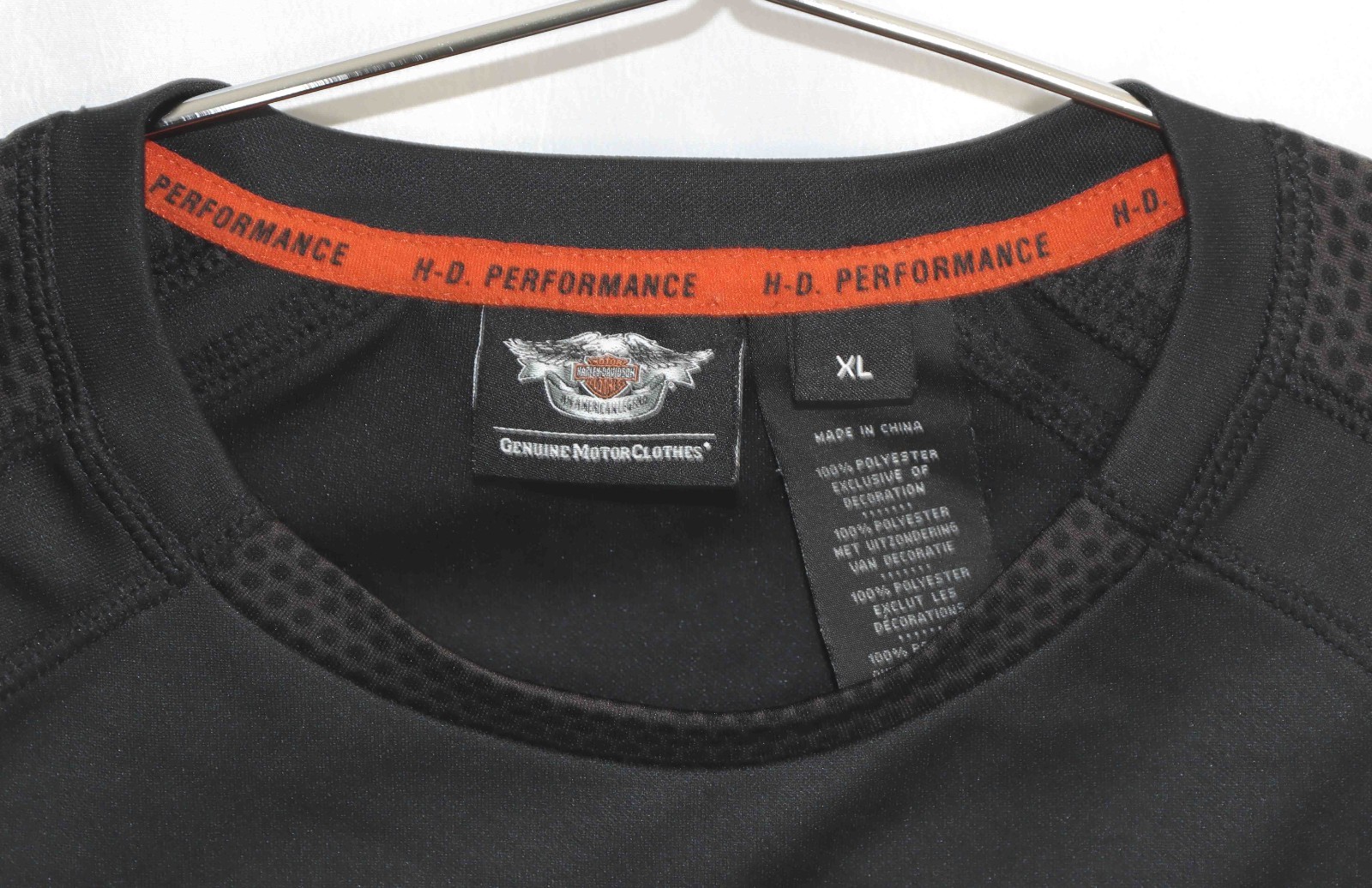 Harley-Davidson HD Black Long Sleeve Activewear Performance Shirt Mens Size XL gallery