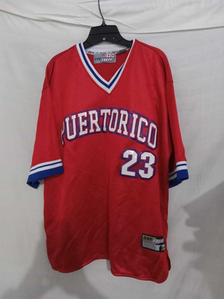 212 nyc sport jersey puerto rico #23 size large red (ZP99)