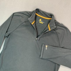 Carhartt Force Pullover Mens M Black 1/4 Zip Long Sleeve Work Relaxed Fit Shirt