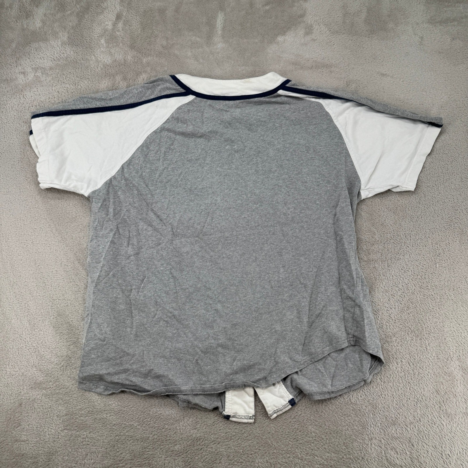 Vintage 90s Disney Store Tigger Baseball Jersey Mens M Gray Button Front Sports gallery
