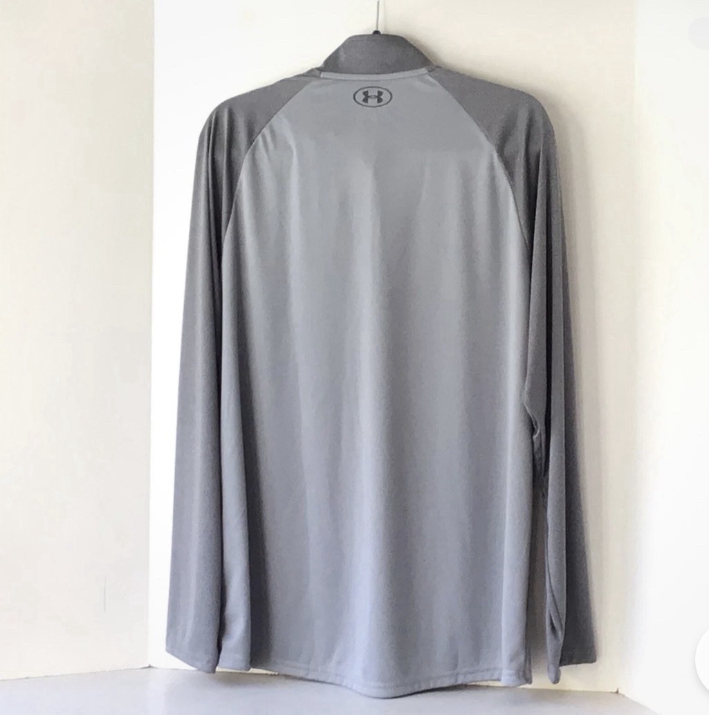 Under Armour Men's UA Tech ½ Zip Long Sleeve in Carbon Heather size XL gallery