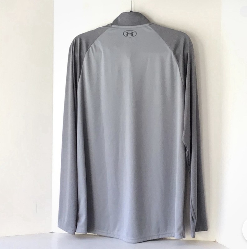 Under Armour Men's UA Tech ½ Zip Long Sleeve in Carbon Heather size XL gallery