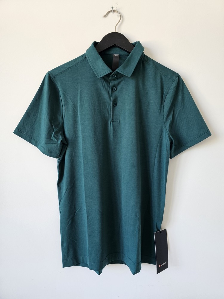 NWT LULULEMON SMTL Teal Green Evolution Polo Top Shirt Men's XL