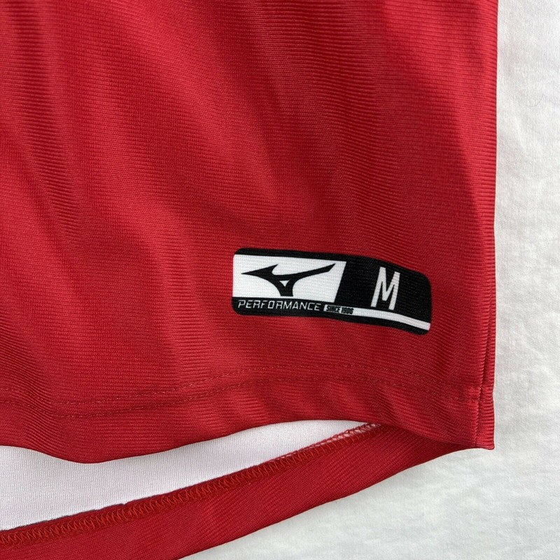 Mizuno Jersey Adult Medium Red Blue Top Tier Baseball Performance Button Harper gallery