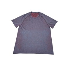 Lululemon Metal Vent Tech Short Sleeve Shirt Mens Medium Red Blue Heathered