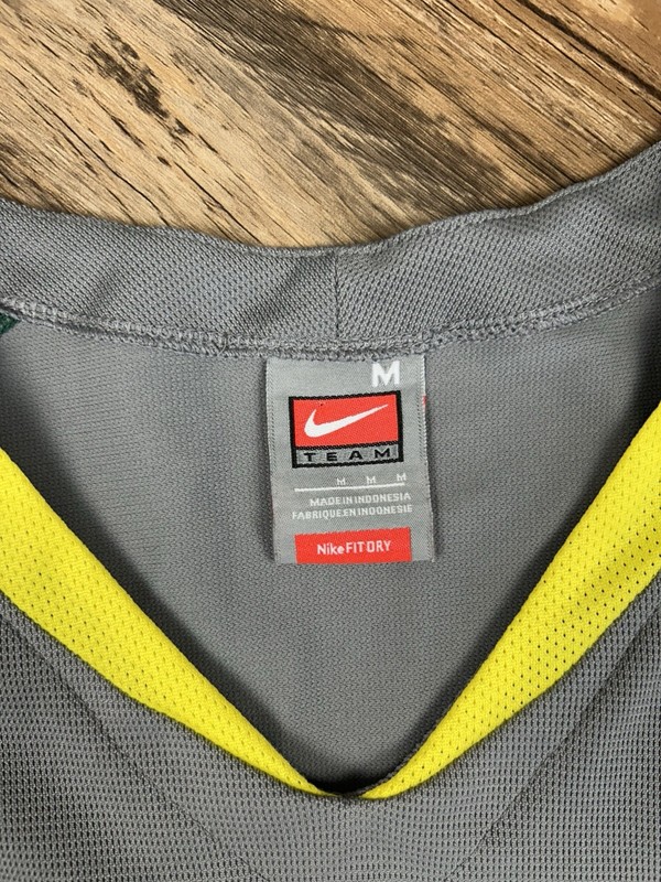 Nike T Shirt Men's M Gray Oregon Ducks Jersey Vintage Team Workout Embroidered gallery
