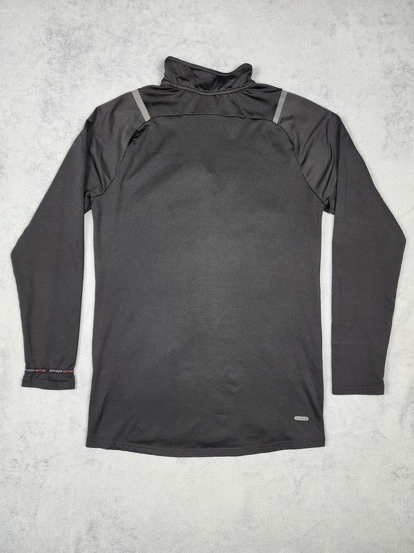 Spyder Active Pullover Mens Large Black Red ProWEB Fleece Lined 1/2 Zip Shirt gallery