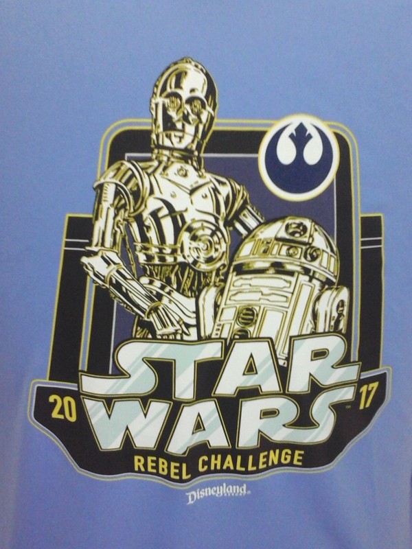 STAR WARS Marathon Jersey Rebel Challenge Champion Blue R2-D2/C-3PO Shirt Mens L gallery