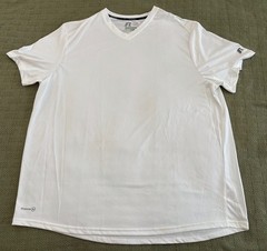Russell Athletic Training Fit Dri-Power 360 Fresh Force White V-neck 2XL 50-52