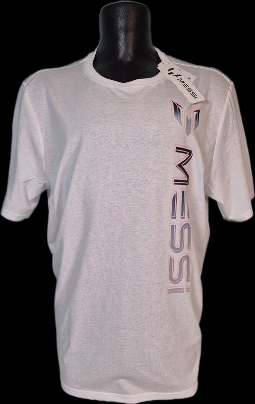 NEW Messi Men's WHITE Performance Athletic Soccer T-Shirt Style MEDIUM gallery