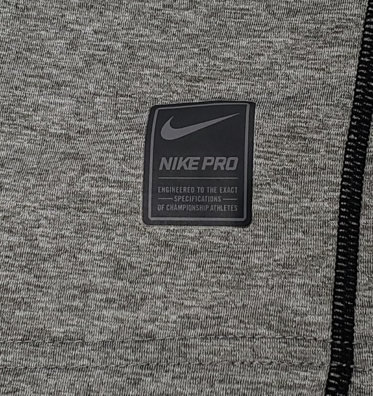 Nike Pro Dri-Fit Fitted Stretch Mesh Heather Gray T-Shirt Men's Small 703104 gallery