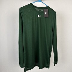 Under Armour Men’s HeatGear Compression Shirt Long Sleeve Tee Green Size S NEW