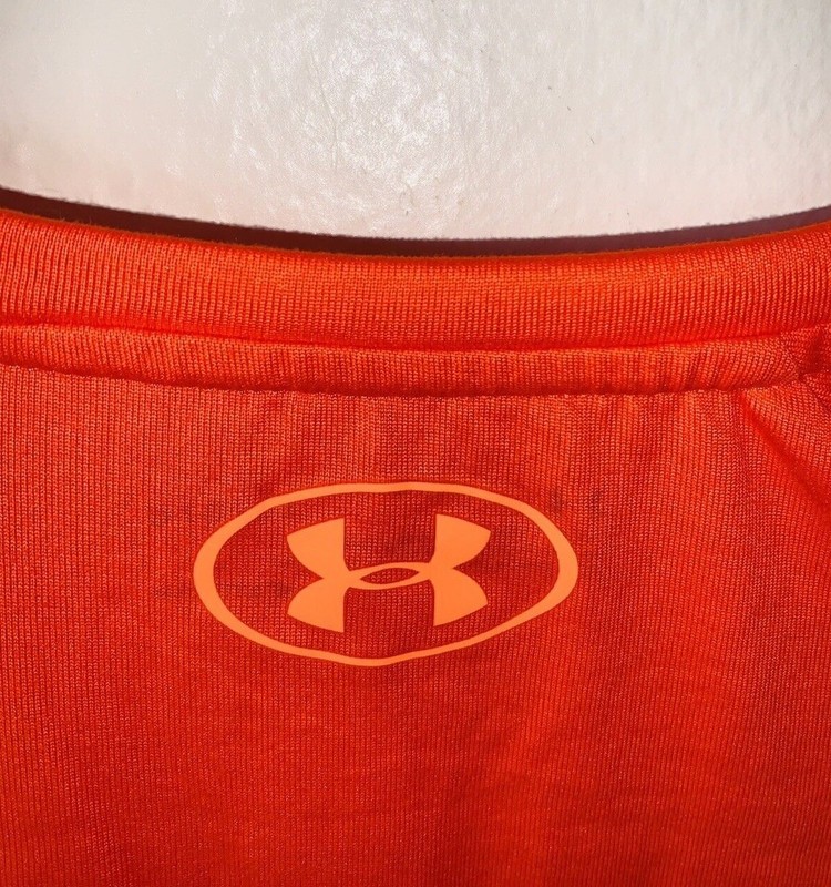 Under Armour Heat Gear Loose Polyester Shirt Orange Various Sizes New gallery