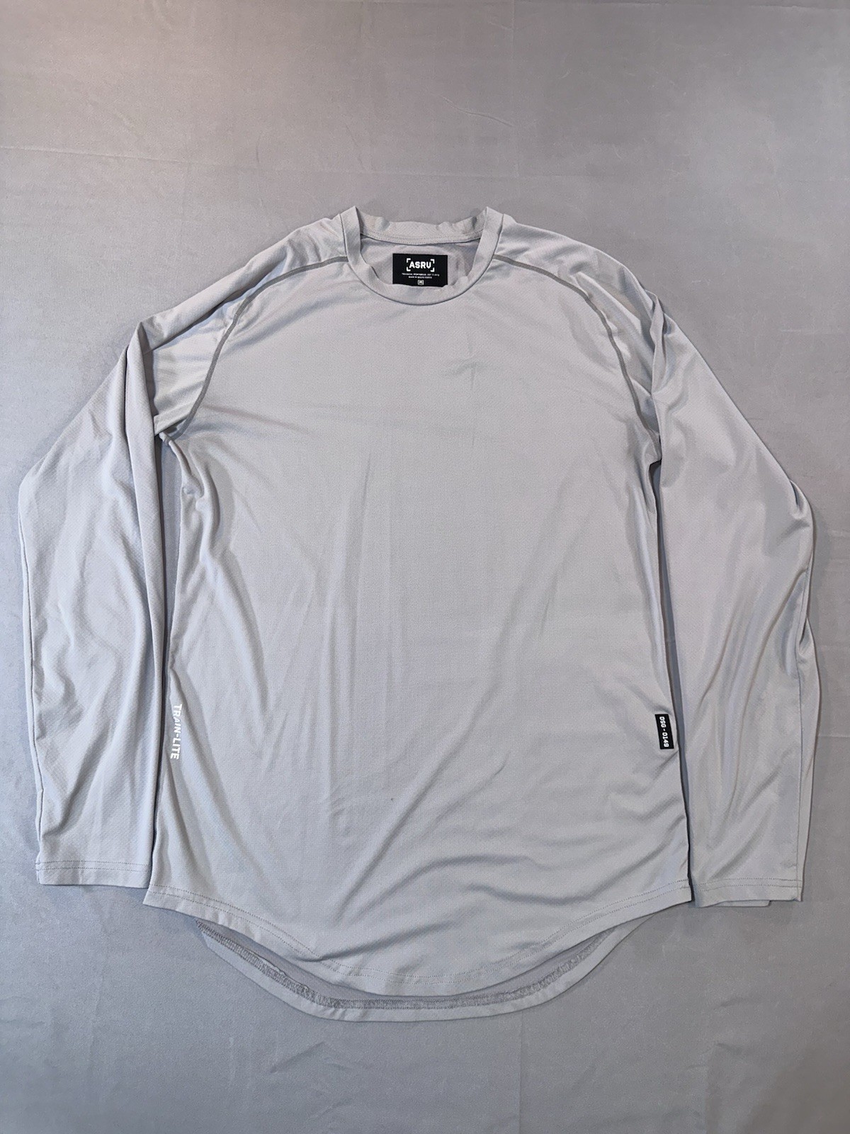 ASRV Train-Lite Tee Shirt Men's Medium Gray Long Sleeve Performance, Gym gallery