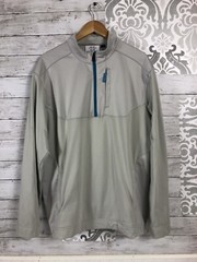 Snake Eyes Dry-18 Mens 1/4 Zip Gray Pullover Gray Pocketed Large Golf