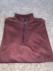 NWT Men’s Bolle 1/4 Zip Performance Pullover Burgundy Medium, Large, XL, 2XL