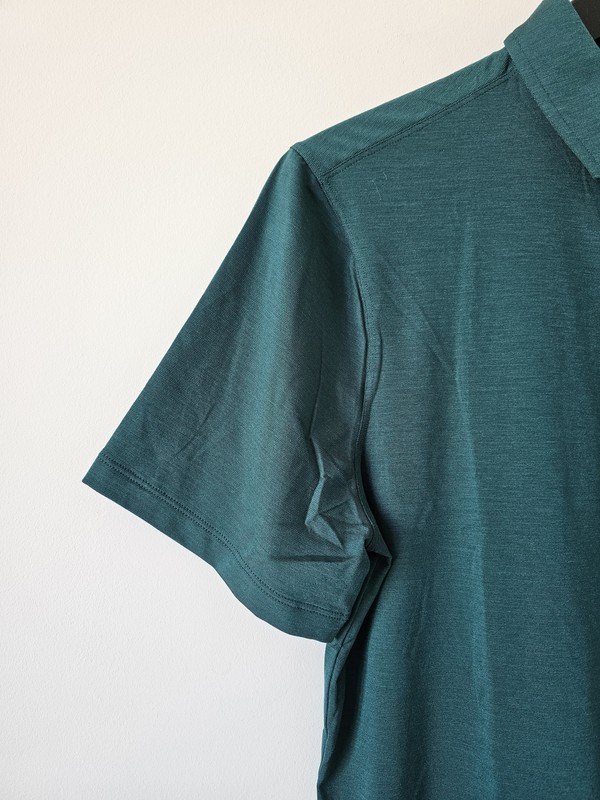 NWT LULULEMON SMTL Teal Green Evolution Polo Top Shirt Men's XL gallery