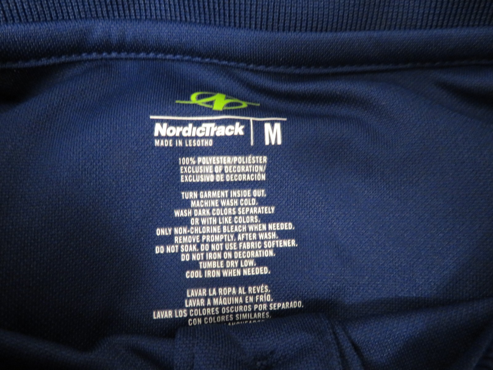 Nordic Track Mens M Polo with Side Inserts NT Dri Technology Blue Gray gallery