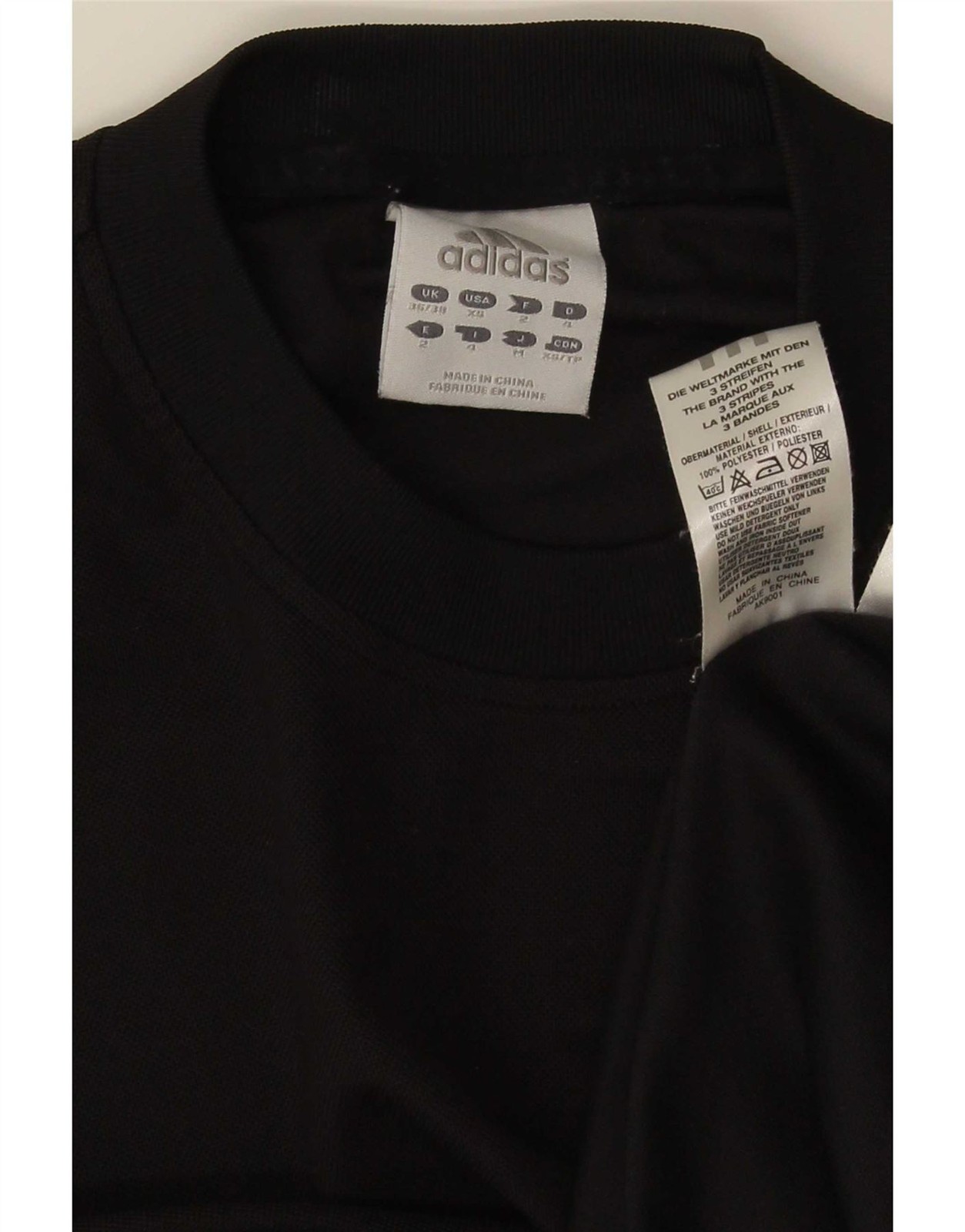 Adidas Mens T-Shirt Top UK 36/38 Small Black Polyester BX06 gallery