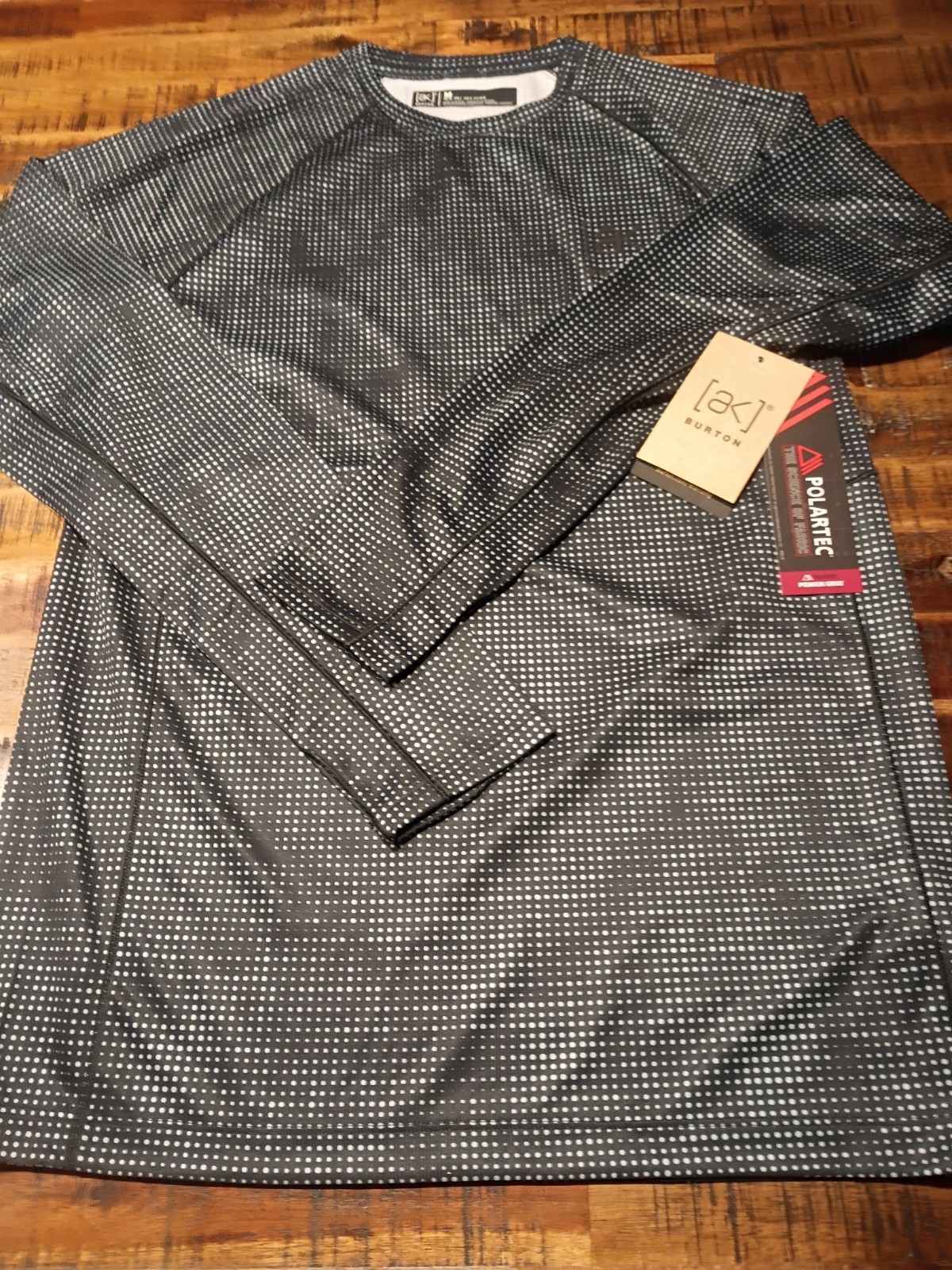 Mens BURTON AK Helium Power Grid Base Layer Crewneck Snowboarding Ski Sz Med gallery