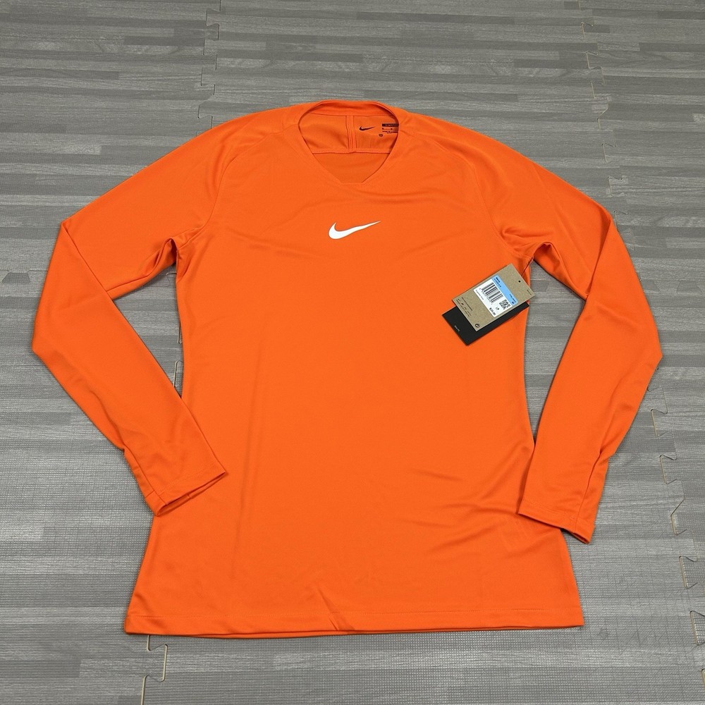 Nike Dri-FIT Park First Layer Soccer Football LS Shirt Mens M AV2609 Orange $35