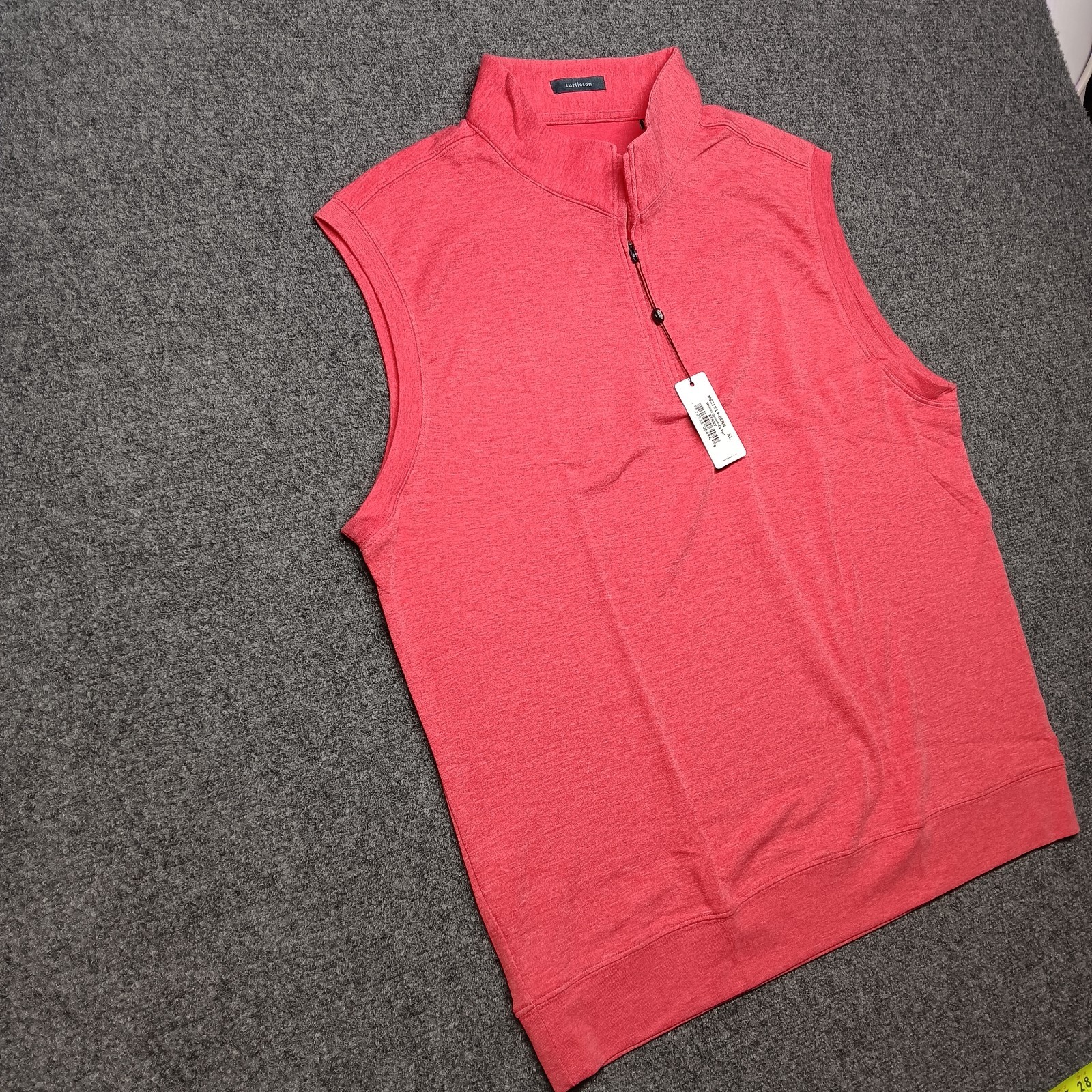 Turtleson Wallace Quarter-Zip Vest Berry NWT gallery