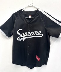 Supreme 1 One Satin Jersey One Baseball Black Size L Rare Piece