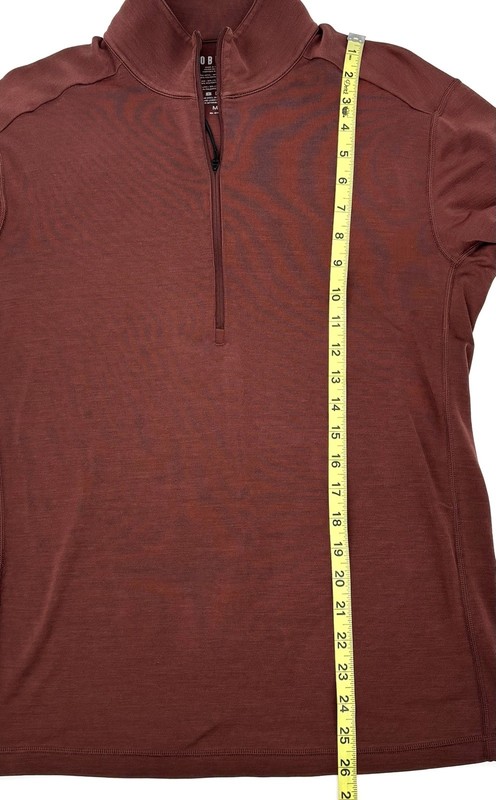 NOBULL Men’s Merino Wool Quarter Zip Pullover Size Medium Brown Athletic gallery