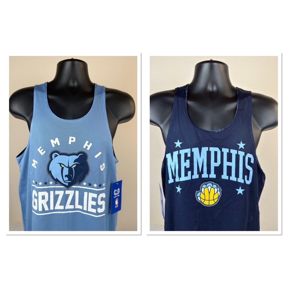 NBA Memphis Grizzlies Reversible Mesh Tank Top Ultra Game Blue Navy Mens Large