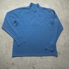 Life Is Good 1/4 Zip Pullover Mens Large Blue
