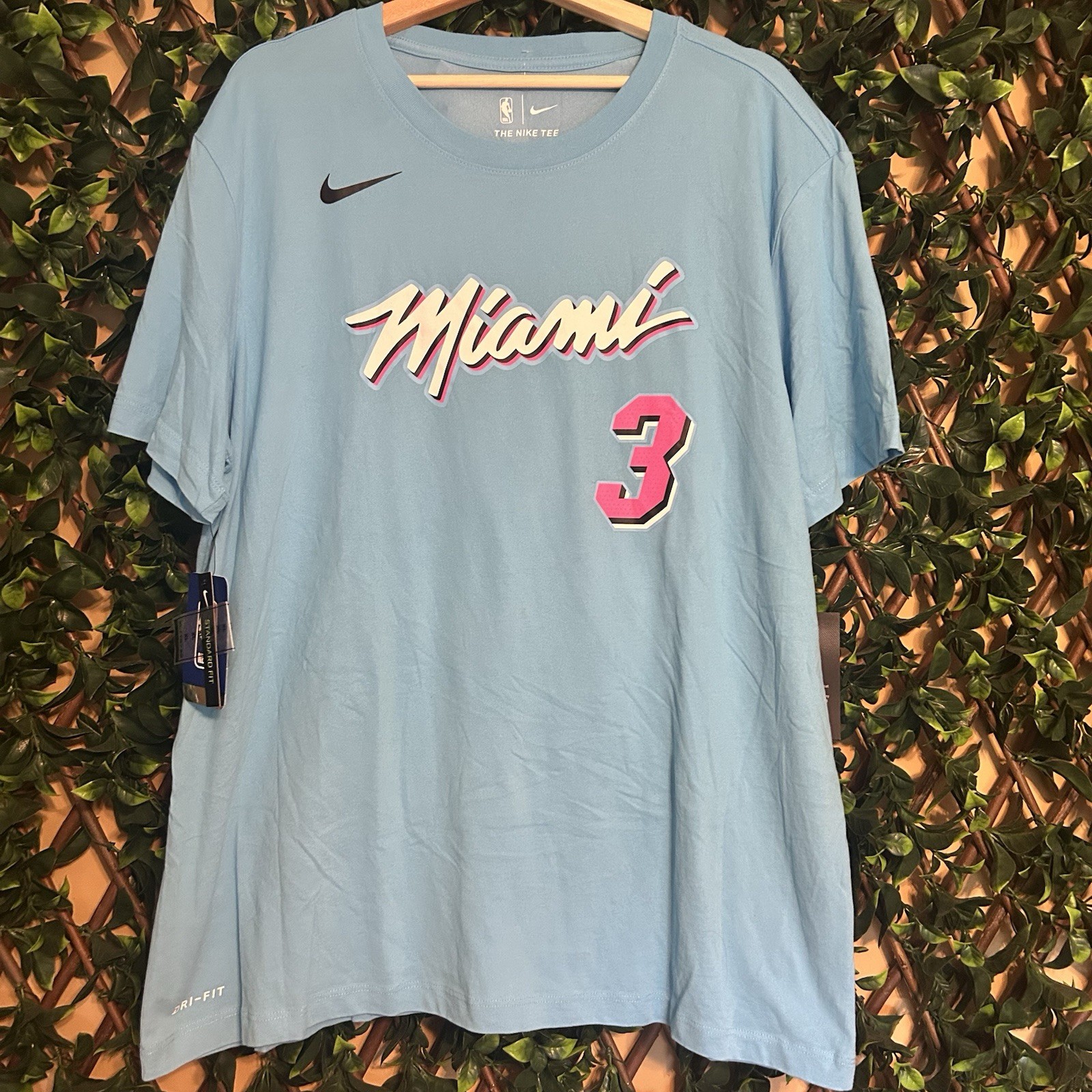 AUTHENTIC DWYANE WADE MIAMI HEAT VICE CITY EDITION NIKE JERSEY T SHIRT L gallery