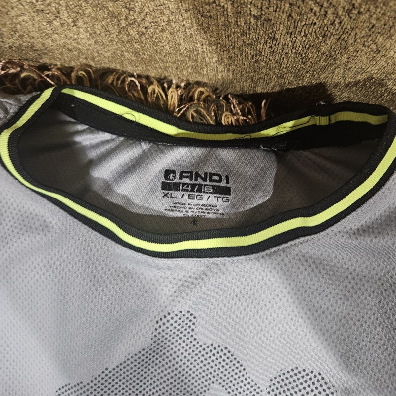 AND1 Reversible Breathable Mesh Basketball Jersey Tank BOY's 14/16 XL Gray gallery