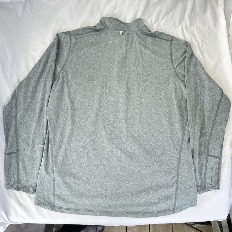 Nike Dri-FIT Pullover Mens XL Gray Quarter Zip Running Training Top 504606-480 gallery