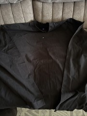 YZY Gap Men’s Long Sleeve Jersey Black NWT Size L Moc Neck Oversized Fits XL