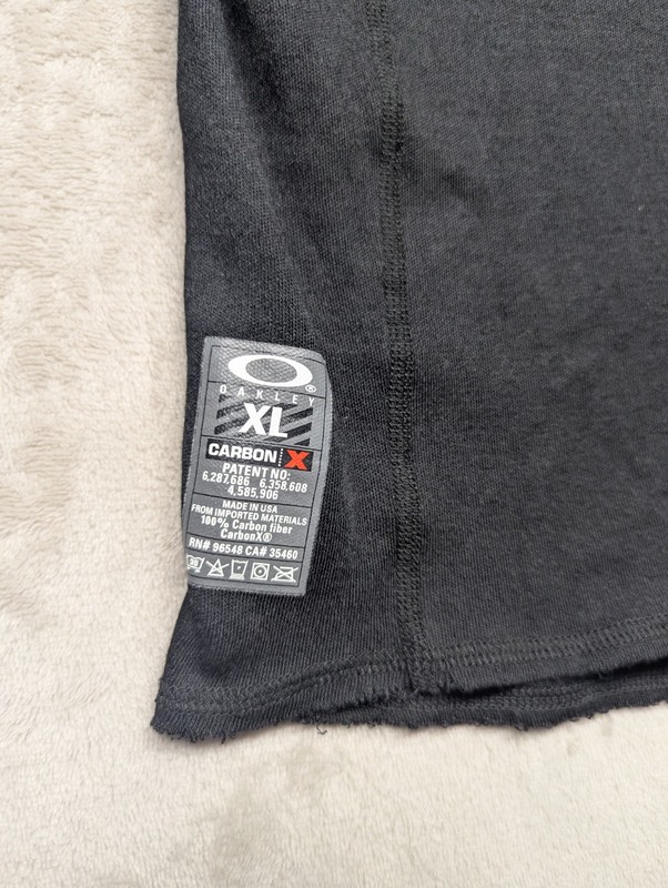 Y2k Oakley Shirt Mens XL Black Carbon X Performance Base Layer Long Sleeve #0480 gallery