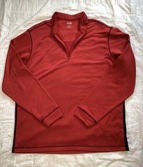 Adidas Golf 1/4 Zip Pullover Shirt Large Men’s Athletic Red