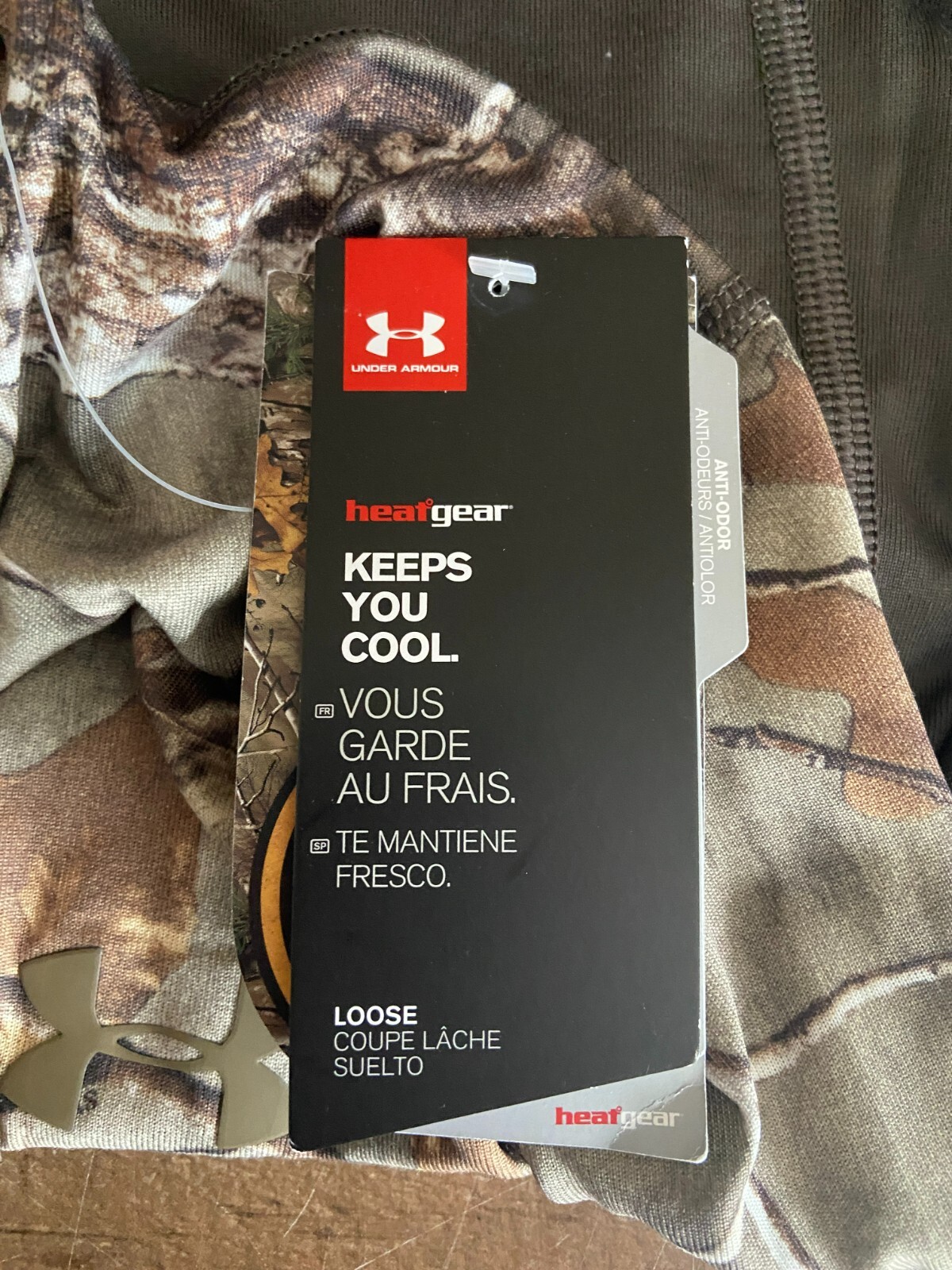 NEW Under Armour HeatGear Men's Realtree Camouflage Long Sleeve Loose Fit Sz S gallery