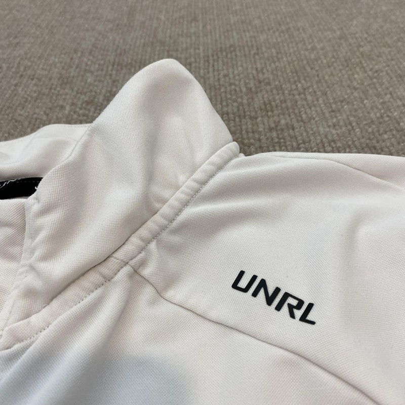 UNRL Pullover Shirt Mens 2XL White Quarter Zip Long Sleeve Athletic Nations Logo gallery