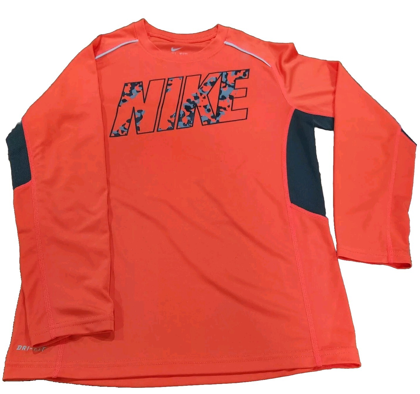 Nike DRI-FIT Mens Shirt Medium Long Sleeves Graphic Logo Activewear Multicolor gallery