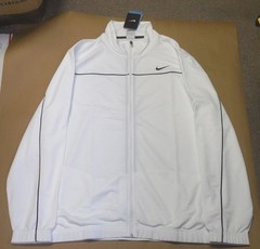 Nike Men’s Zip-Up White Dri-Fit Hustle Knit BasketballJacket 382859-102 L XL 2XL