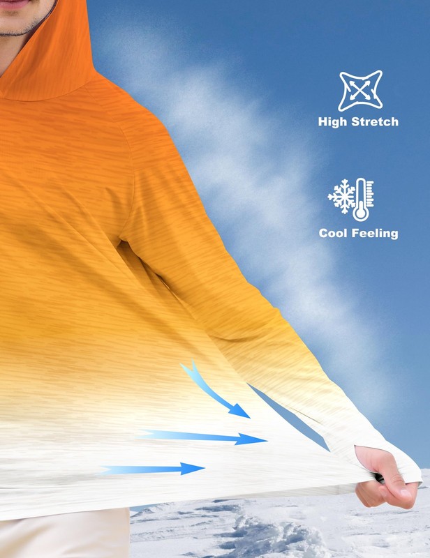 Men's UPF 50+ Sun Protection Long Sleeve Hoodie Shirts UV Outdoor Fishing Shi... gallery