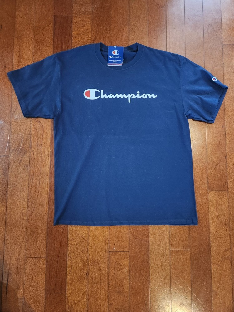 *NWT* Champion Graphic Print NAVYL JSY SS Men's T-Shirt - Size Large