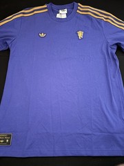 Adidas Manchester United FC Terrace Icon Tee Purple Men Sz M T-Shirt New JN2823