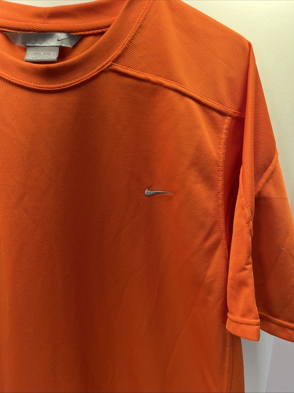 Nike Dri Fit T Shirt Mens L Orange Activewear Short Sleeve Casual Athleisure gallery
